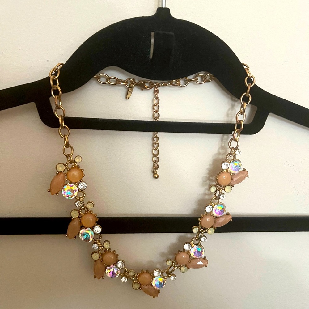 Bead and rhinestone 10 inch necklace